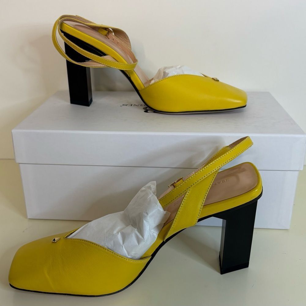 Yellow Slingback Heels - Picture 2 of 9